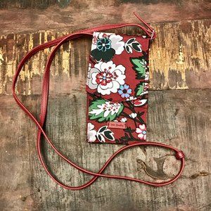 Vera Bradley Burgundy RFID Envelope Crossbody NWOT